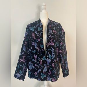 Appleseed’s Embroidered Floral Blazer Jacket - Size 14